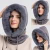 Thick Warm Winter Hat Hood Cold-proof Ski Warm Cold-proof Headwear Scarf Integrated Windproof Hat Mountaineering
