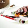 Рождественские силиконовые щипцы Leeseph, портативные кухонные щипцы с маленькой клипсой из нержавеющей стали для приготовления пищи на гриле, салата, барбекю, жарки