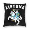 Lietuva Lithuania Coat Of Arms Pillowcase Printed Cushion Cover Decorative Lithuanian Throw Pillow Case Cover Home Zipper X