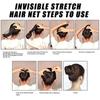 50Pcs Hair Net Black Elastic Bundle Hair Invisible Hairnet Mesh Bun Hair Net