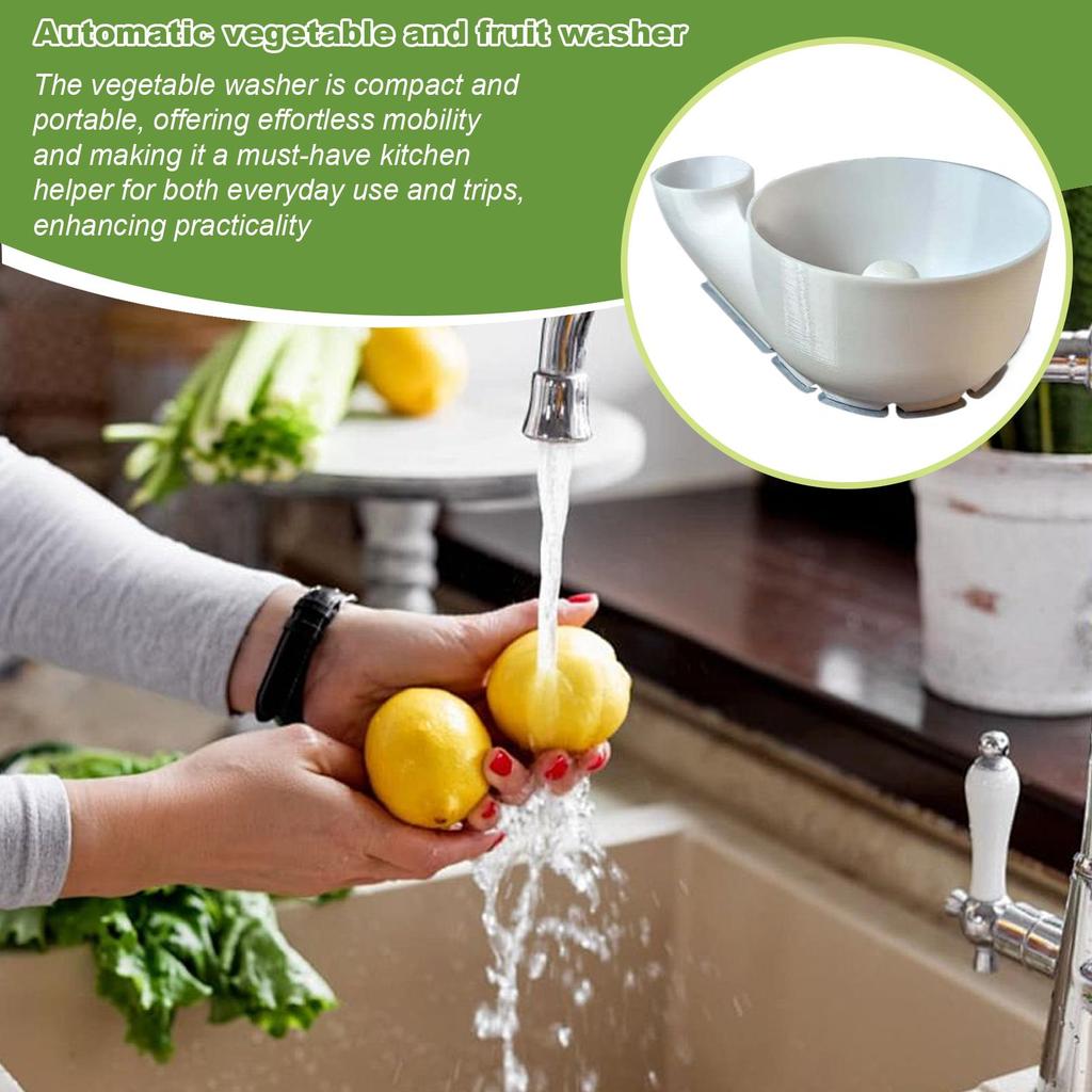 Автоматическая миска для мытья фруктов 3D-печать Спиннер для мытья продуктов Красный Кухонный инструмент для чистки фруктов для фиников, вишни, винограда, черники