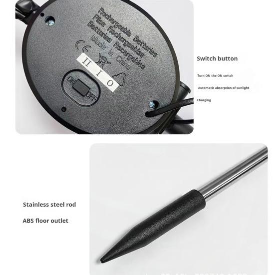 Цветочная солнечная лампа для сада, IP65, время, водонепроницаемое, длинное освещение, украшение, автоматическая зарядка, цвет