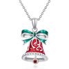 Snowman Geometric Bell Heart Snowflake Necklace Zinc Alloy Chain Women Jewelry