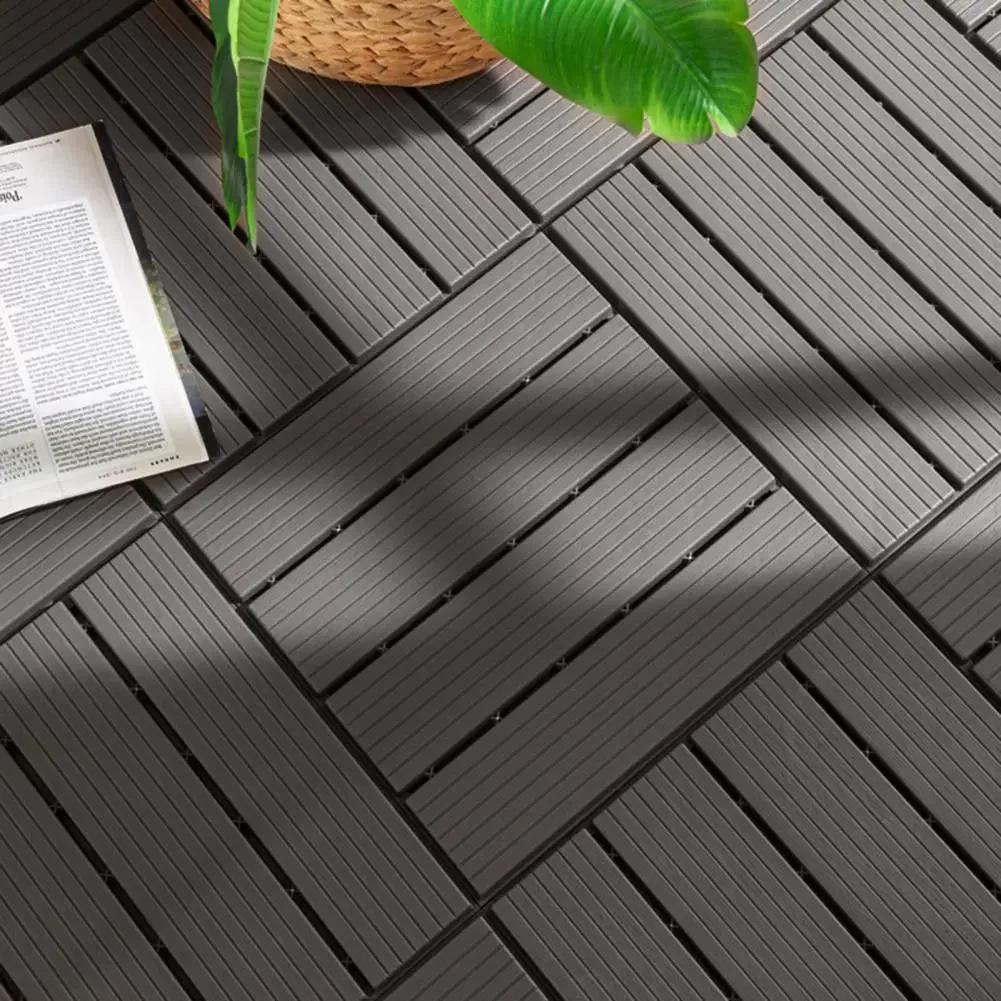 1 шт. Защелкивающиеся напольные плитки Несколько вариантов монтажа Открытая сетка Декинговые плитки Дренаж Нескользящие Садовые напольные доски Плитки для патио Декор для дома