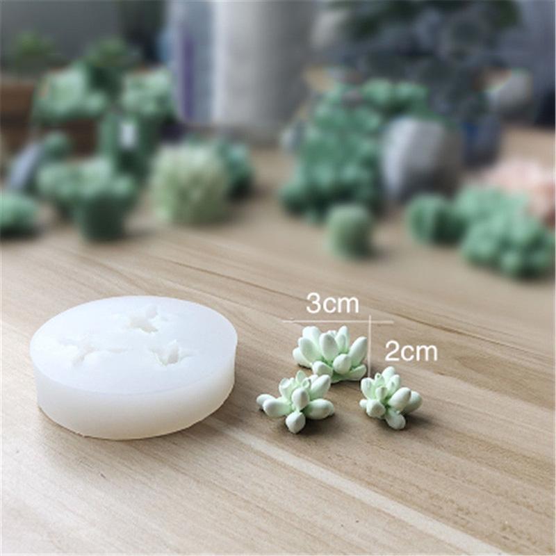 3D кактус суккуленты силиконовая форма для желе шоколада льда выпечки торта гипс воск бетон свеча DIY смоляная художественная форма