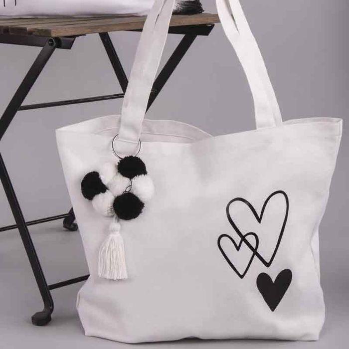 Sac Shopper - Basic - Blanc - 46x35cm - 330g/m² - Écologique