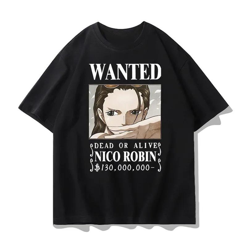 Футболка с принтом One Piece Луффи Эйс Аниме Футболка Унисекс Летняя мода 2026 Оверсайз Уличный Повседневный Y2K Топы Уличная одежда