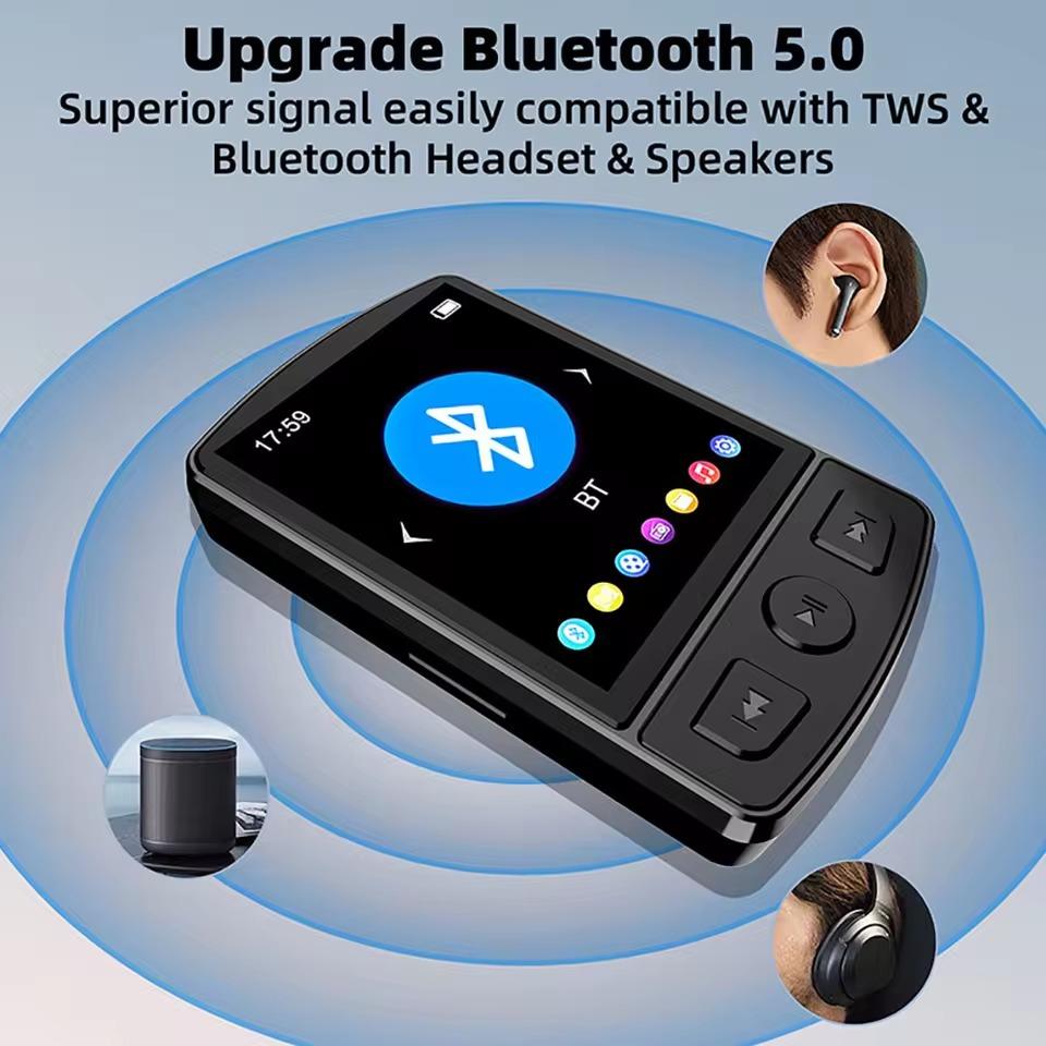 MP3-плеер Портативный спортивный Walkman HiFi Sound Bluetooth-совместимый 5.0 студенческий Walkman 1,8-дюймовый экран с FM-радио Электронная книга