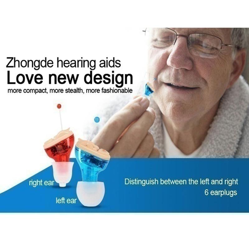 2023 Портативный невидимый слуховой аппарат Регулируемый беспроводной цифровой мини-слуховой аппарат Перезаряжаемый усилитель звука для глухих людей