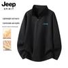 Мужская зимняя флисовая футболка JEEP SPIRIT с полумолнией и воротником-стойкой, с длинным рукавом