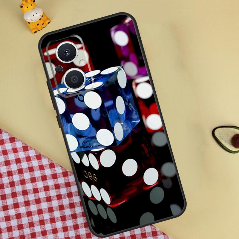 Чехол для телефона в стиле Покер с костями Казино для OPPO Reno 12 12F 13 13F 11 8T 7 8 10 Pro OPPO Find X8 X6 Pro X3 X5 Lite