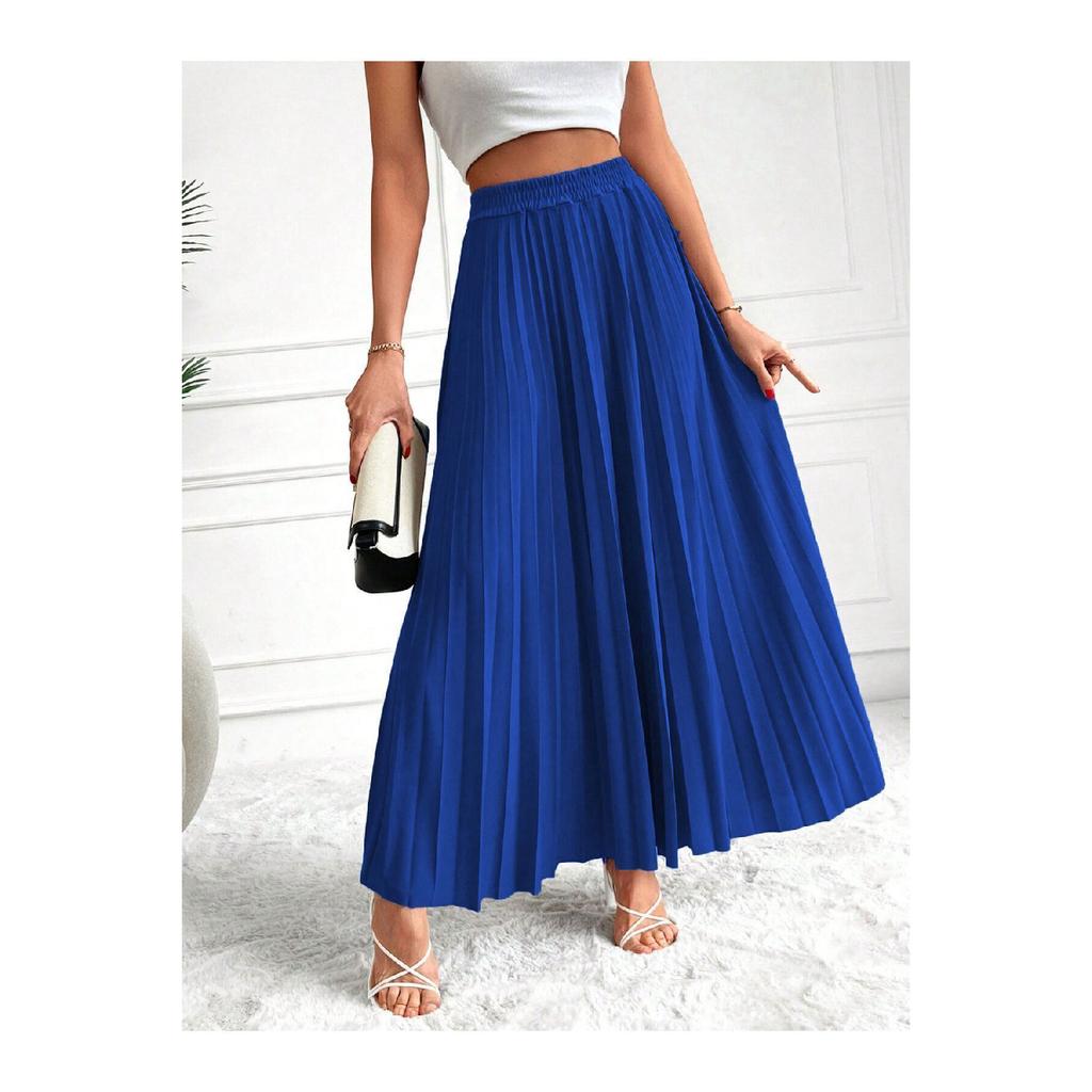 Плиссированная юбка из норки с эластичной резинкой на талии