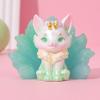 Creative Cartoon Nine Tailed Fox Series Ornaments Cute Luminous Desktop Decoration Car Resin Crafts Girl Birthday Gift