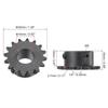 25 Chain 16 Tooth Gear Single Strand 1/4" Pitch Industrial Drive Sprocket Roller Sprockets  ISO 04C