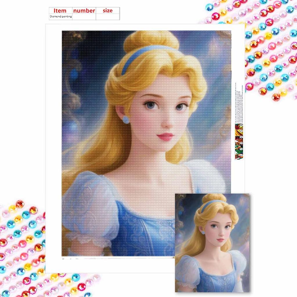 DIY Diamond Painting The Princess In The Oil Painting Cross Stitch Kit Mosaic Art Diamond Painting Full Circle Diamond Home Decoration