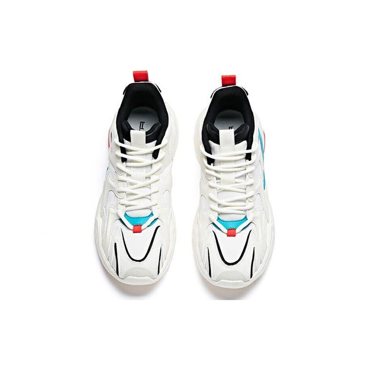 Anta Full Score Non-Slip Wear-Resistant Low-Top Dad Shoes Men Sneaker White Blue 112018882-1