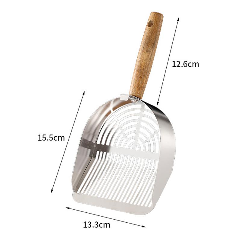 Совок для кошачьего туалета из нержавеющей стали, прочный, с длинной ручкой, совок для кошек, прочный сетчатый совок, фильтр для кошачьего туалета, инструменты для уборки домашних животных