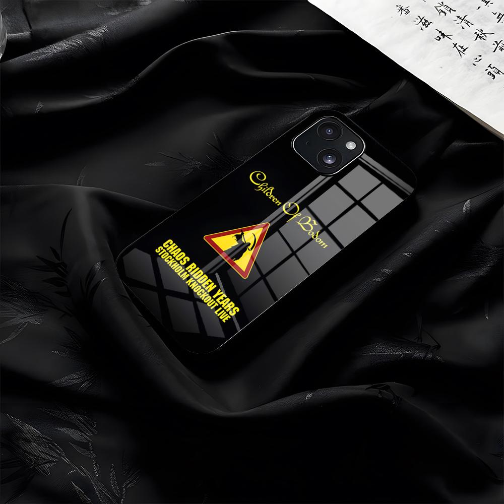 Чехол для телефона Children Of Bodom для iPhone 17 Pro Max 16 15 14 Pro Max 13 11 Plus Стеклянная крышка