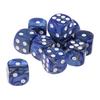 10x Six Sided D6 Dice Dotted For Props Purple Blue