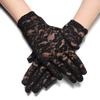 Female Short Driving Sunscreen Gloves Bride Lace Gloves UV Protection Gloves Hollow-Out Mittens