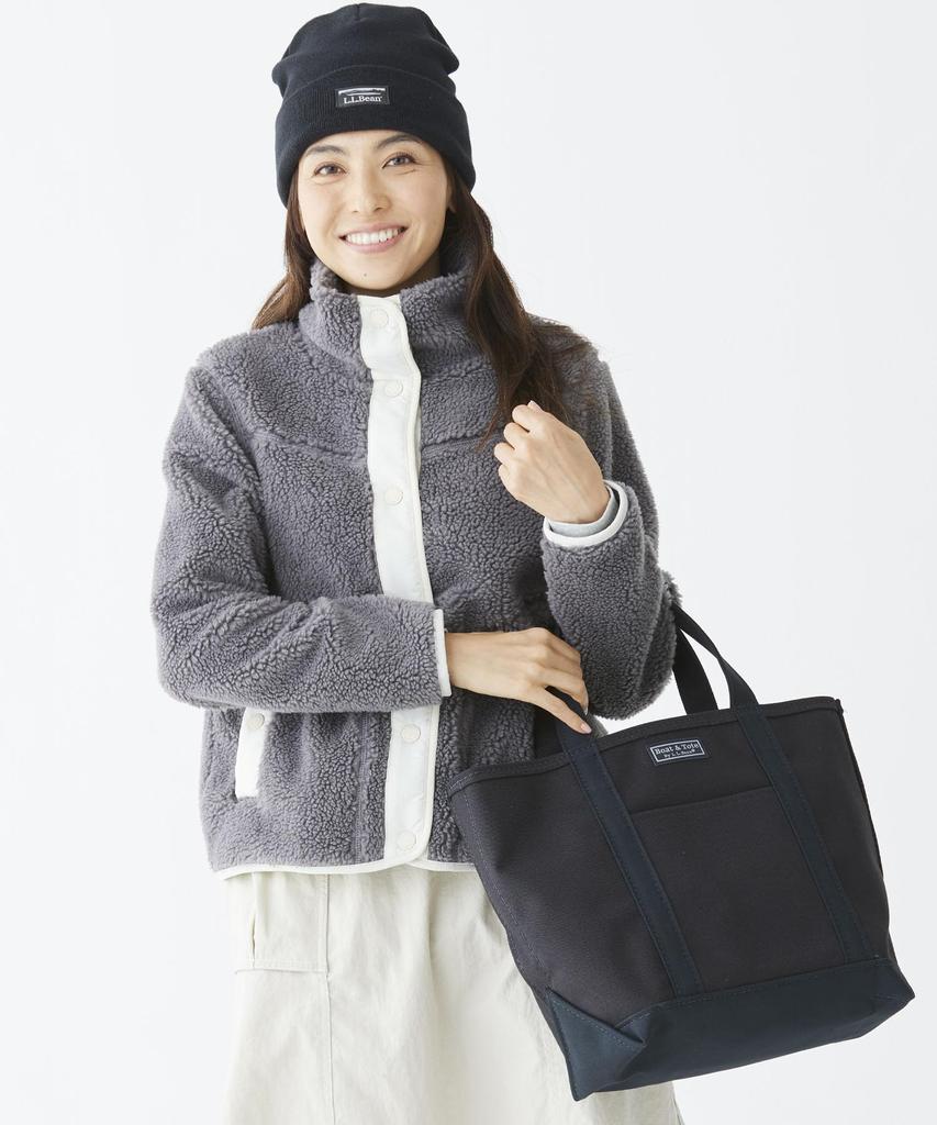 Zip Top Boat and Tote with Pocket Medium Canvas 1000036127 [LLB] Black/Black