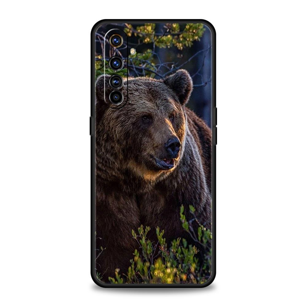 Funny Just Relax Brown Bear For Realme GT Neo 2 3 3T Phone Case For Realme 10 9 8 5G 7 6 GT2 Pro Plus 9i C21 C11 C25 C35 Cover