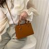 Chic Vintage Small Square Bag Stylish Pu Handbag For Women In Classic Colors