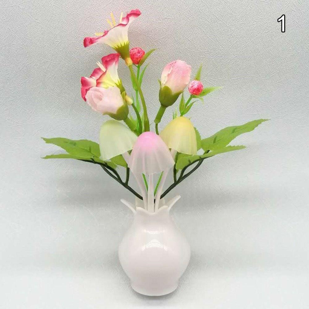 Gift Handmade LED Mushroom Night Lights Pomegranate Bottle Colorful Little Night Light Floral Lamp