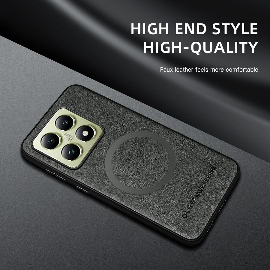 Магнитный Беспроводной Зарядный Кожаный Чехол для Motorola Signature Edge 70 Ultra 60 Pro Fusion G86/06 Power для Magsafe Чехол для Телефона