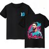 Футболка с двусторонней печатью Лионель Месси №10 Inter Miami "MiaMessi", Унисекс, Уличная одежда для фанатов футбола, 100% хлопок, Повседневная футболка для футбола