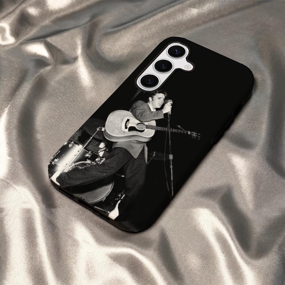 Чехол для телефона E-Elvis P-Presley Певец Для Samsung S25 S24 S23 S22 S21 Plus Ultra A56 A36 A26 A16 Глянцевый HD Жесткий PC Чехол