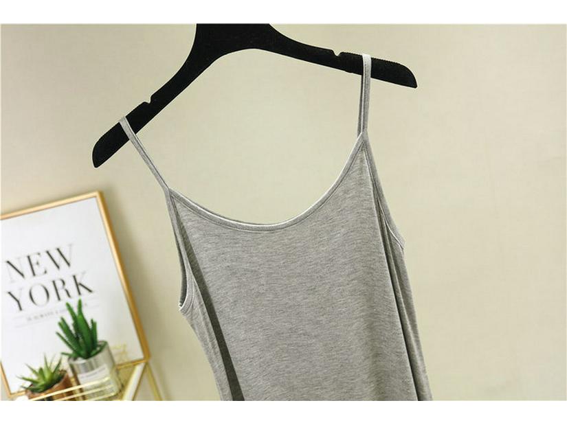 Женское облегающее миди-платье без рукавов из модального хлопка - Большой размер, Летнее с круглым вырезом, Подкладка-комбинация