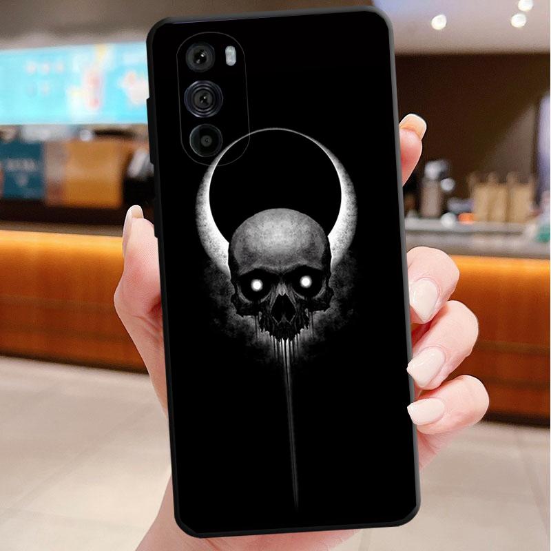 Skull Head Flower Art Phone Case For Motorola Edge 50 40 Pro 60 50 40 30 Ultra Neo Fusion Moto G Play G Stylus G Power G 2025