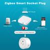 Умная розетка Tuya Zigbee US Мини-розетка 20A Беспроводная домашняя розетка с монитором энергопотребления Работает с Alexa Google Home Assistant