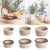 Set of 3 Round Woven Jute Storage Baskets Natural Jute Rope Basket with Assorted Sizes Stylish Home Storage Containers