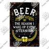 Decor Beer Vintage Tin Signs Plaque Metal Plates Retro Poster Wall Art Stickers for Bar Pub Club Man Cave Room Decoration