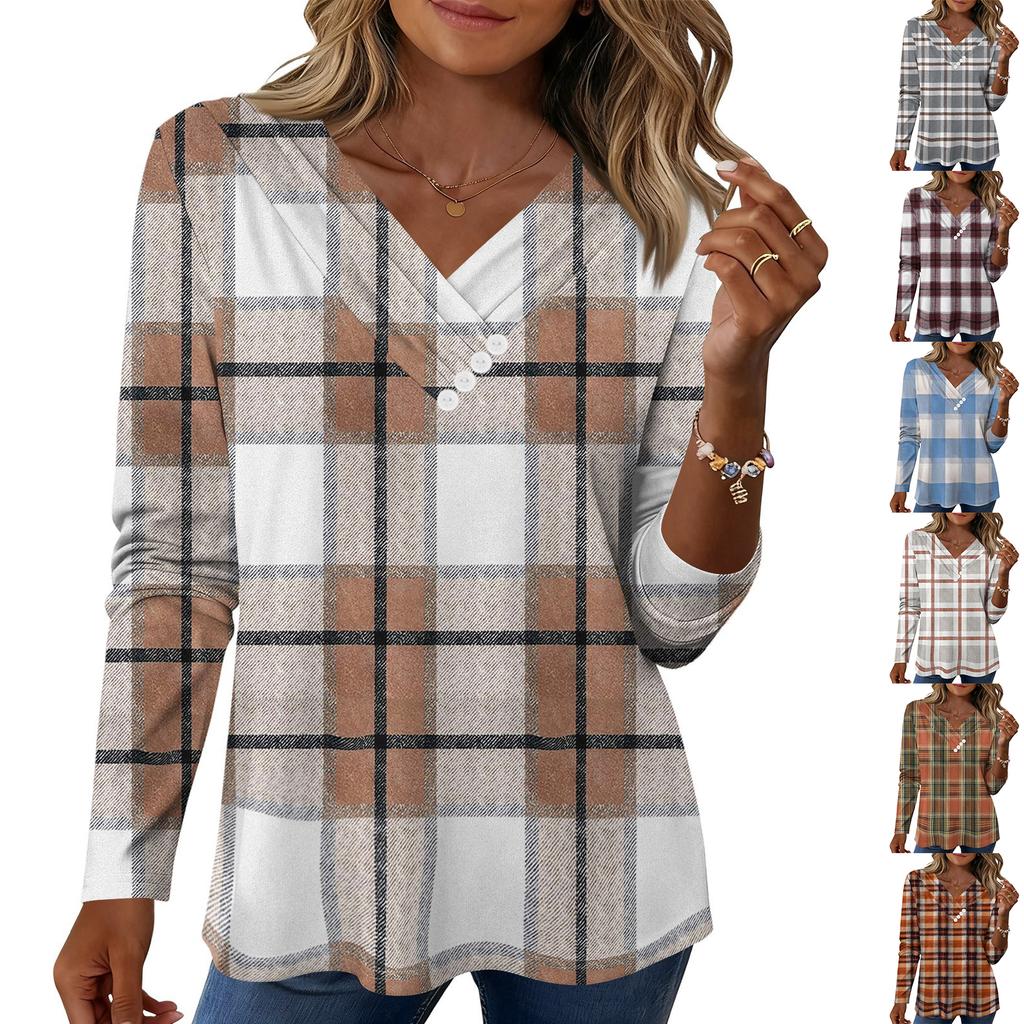 Womens Sweaters V-neck Long Sleeve Shirts Fall Outfits Fashion Winter Clothing Side Slit