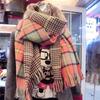 Thickened Double-Sided Mori Plaid Scarf Spring Autumn And Winter Fringed Thousand Bird Plaid Scarf Student Girl