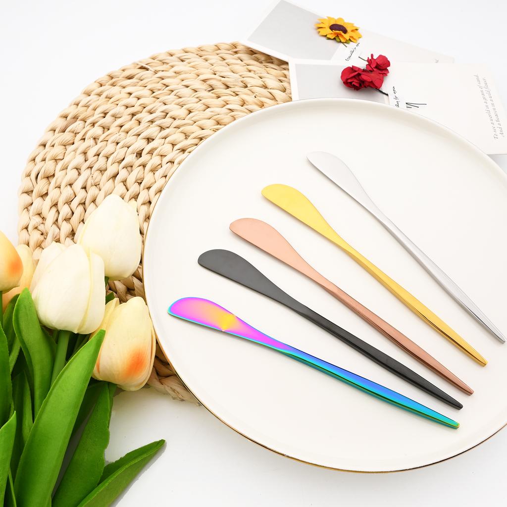 Нож для масла из нержавеющей стали, отверстие для пиццы, сыр, десерт, нож для джема, столовые приборы, ножи для крема, нож для завтрака, тостов, хлеба, кухонные инструменты