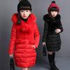 Girl Kids Winter Coat Hoodies Fur Collar Cotton Padded Coats Thickening Warm Jackets Clothes