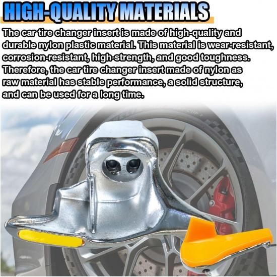 BDZMC 12PCS Car Tire Changer Plastic Insert, Wheel Side Protector Front & Rear Inserts Kit, Tire Machine Guard, Tire Mount Demount Duck Head