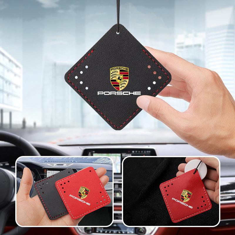 Suede Car Aromatherapy Pendant Lasting Freshness Air Freshener For Porsche Cayenne Panamera Macan Boxster Cayman 718 911 Sticker IJCDF1