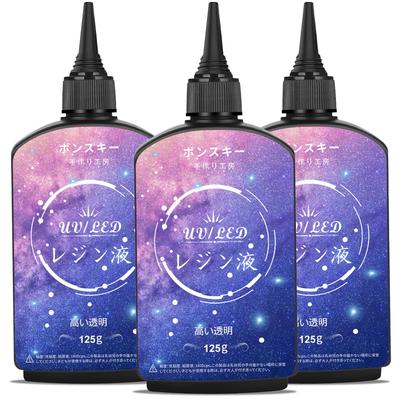 Жидкая УФ-смола Bonsky 375 г - Низкая вязкость, Большой объем, Прозрачная, Идеально подходит для поделок своими руками и изготовления аксессуаров, Подходит для начинающих, для заливки и