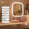 Desktop Vanity Mirror 3 Color Dimmable Light LED Makeup Mirror Light Touching Mirror Women Bedroom Dressing Mirror