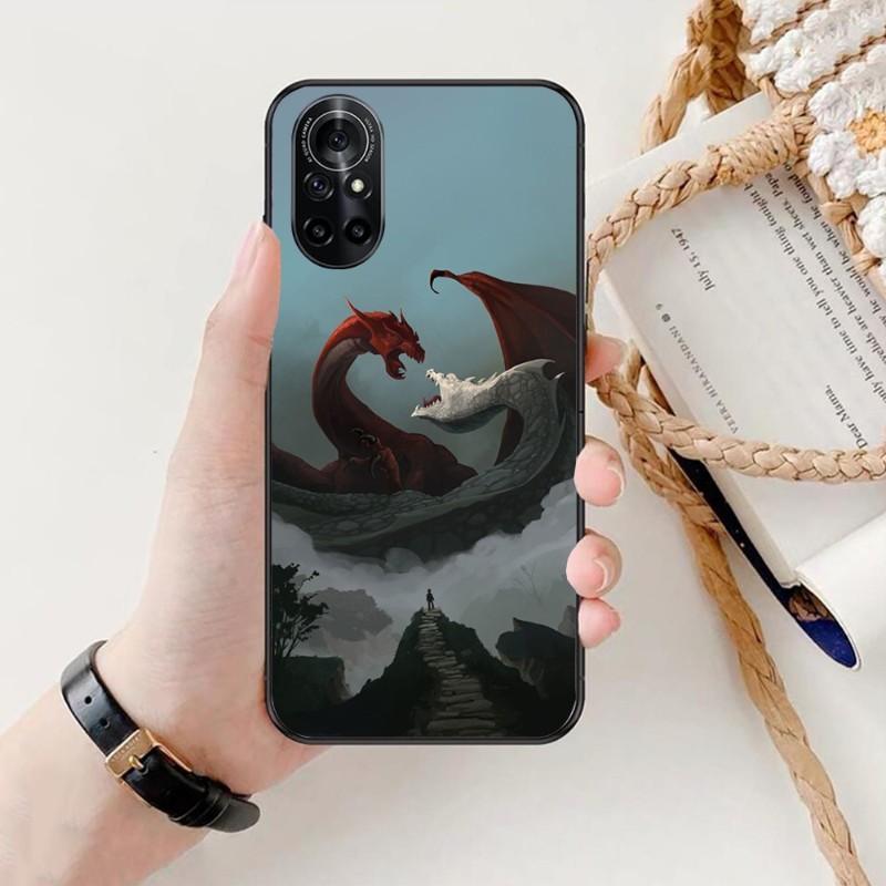 Чехол для телефона Cool Dragon Art для Honor 70 50 20 7S X9 X8 X7 Magic 4 3 Pro, мягкий черный чехол для телефона