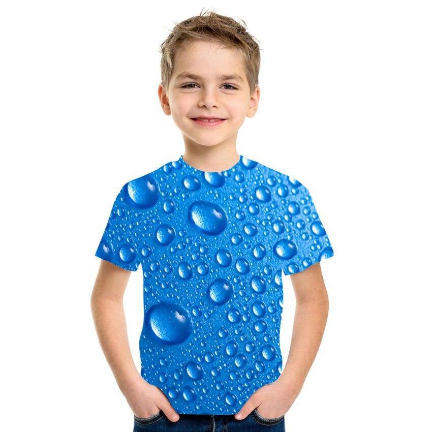 Baby Boy Cartoon Casual T-shirt Girl Abstract Fashion T-shirt Summer Short-sleeved O-neck T-shirt