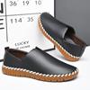 Fashion 2024 New Designer Cow Leather Shoes for Men Fashion Casual Solid Color Spring Autumn Hand Sewn Without Glue Loafers Shoe Male