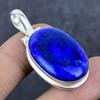 Lapis Lazuli Gemstone Handmade 925 Sterling Silver Jewelry Pendant 1.81" w1o72
