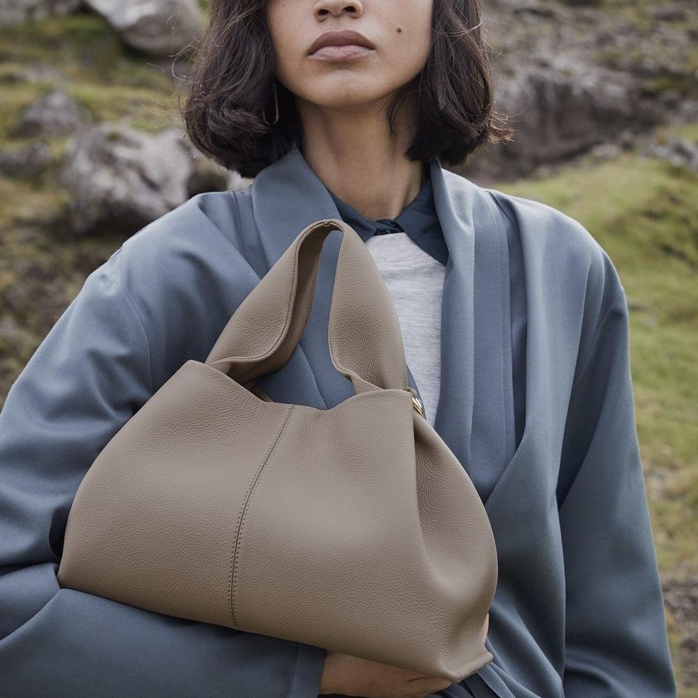 Женская сумка-ланч-бокс с французской текстурой 2024 года