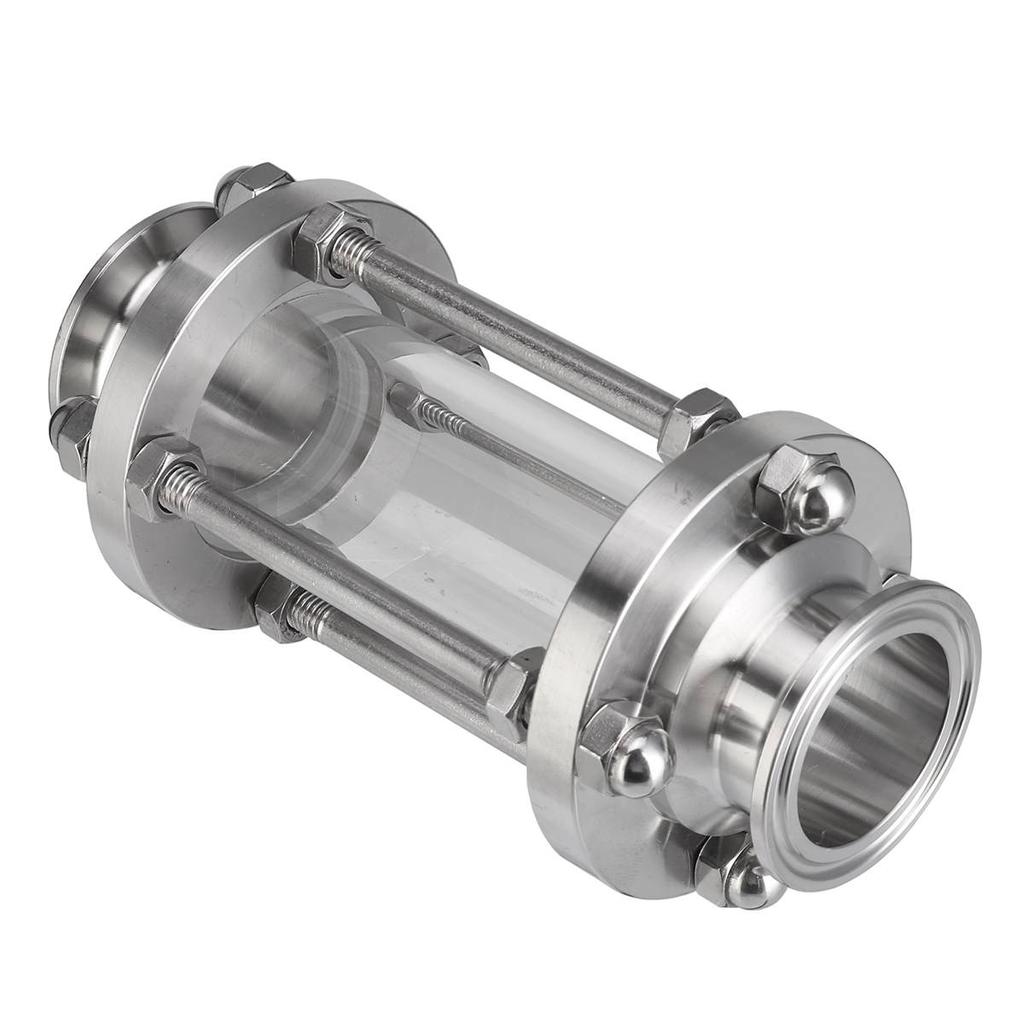 1.5" Tri Clamp Clover Sanitay Flow Sight Glass Diopter Fit 38mm Pipe OD SUS 304 Stainless Steel Fitting Homebrew Diary Product